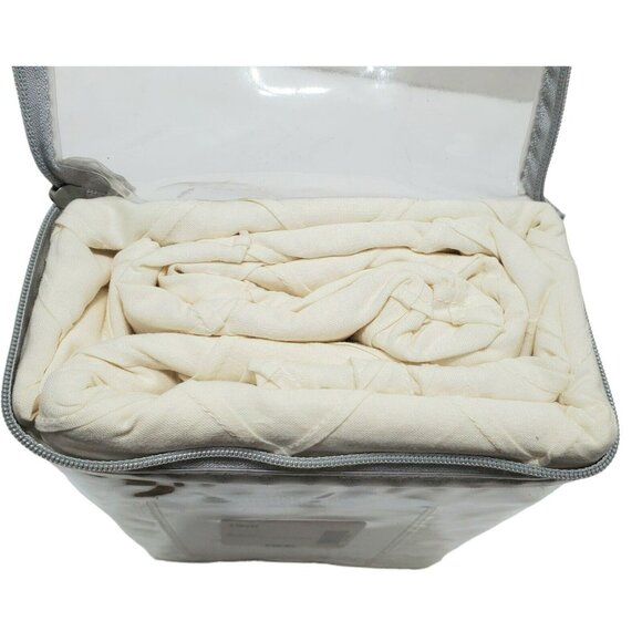 New Bed Skirt Twin Diamond Pin Tuck Bed Mattress Cover Cream JC Penney Vintage - Picture 4 of 5